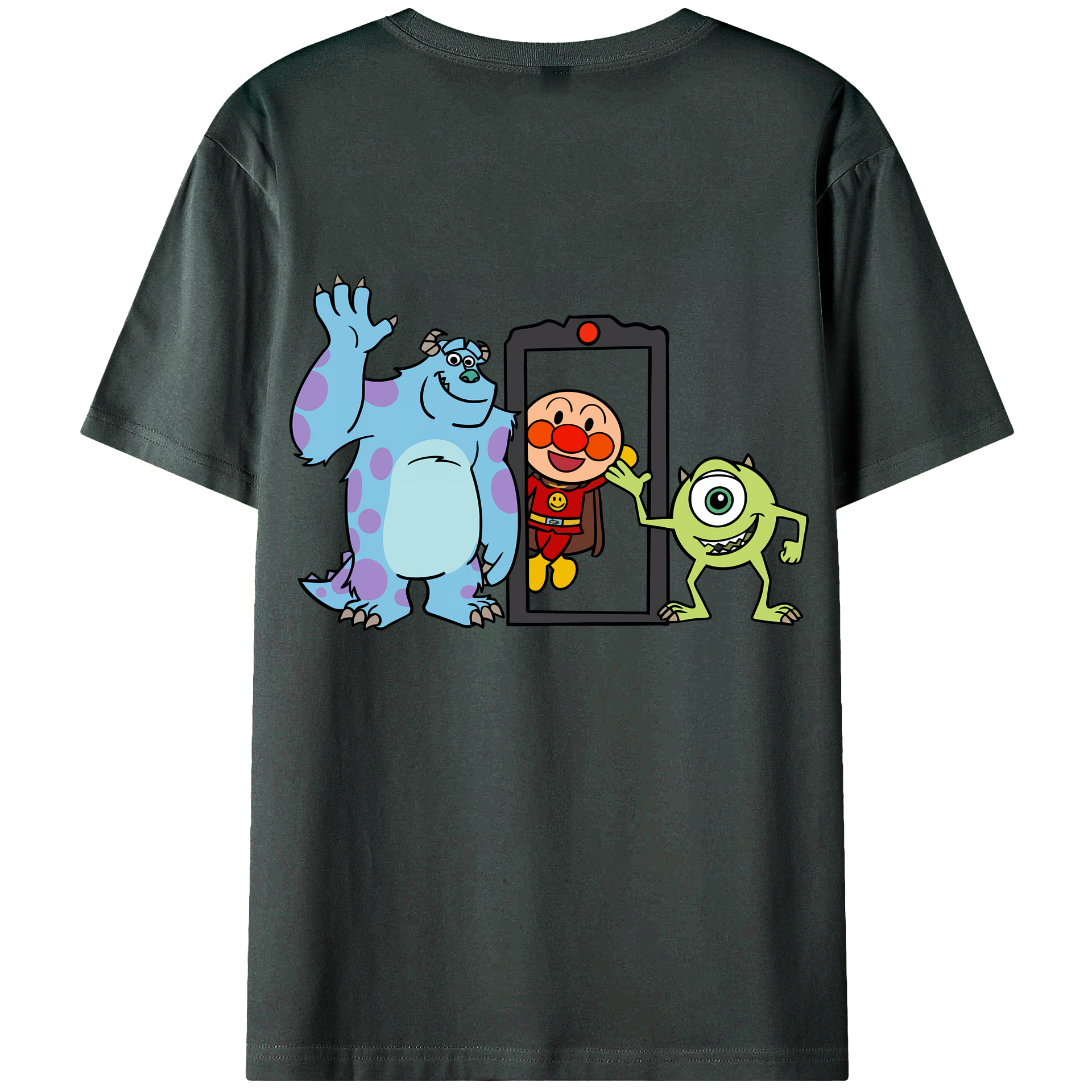 （画像用） アンパンマン Anpanman 綿100％ メンズ半袖Tシャツ（バックプリント） 通気性